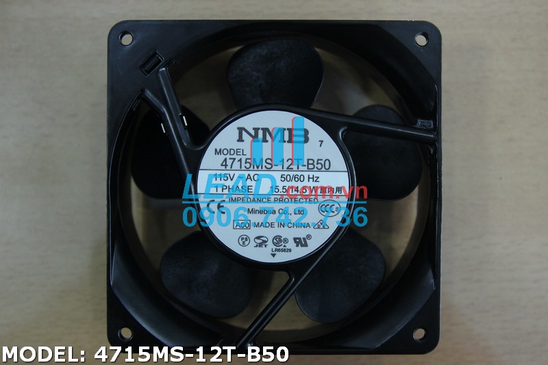 Quạt hút NMB 4715MS-12T-B50, 115VAC, 120x120x38mm