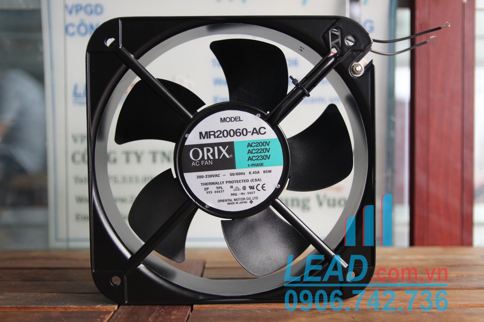 Quạt hút ORIX MR20060-AC, 200/220/230VAC, 200x200x60mm