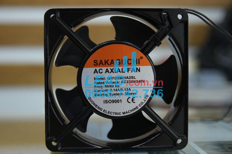 Quạt hút Sakaguchi GH12038HA2SL, 220VAC, 120x120x38mm