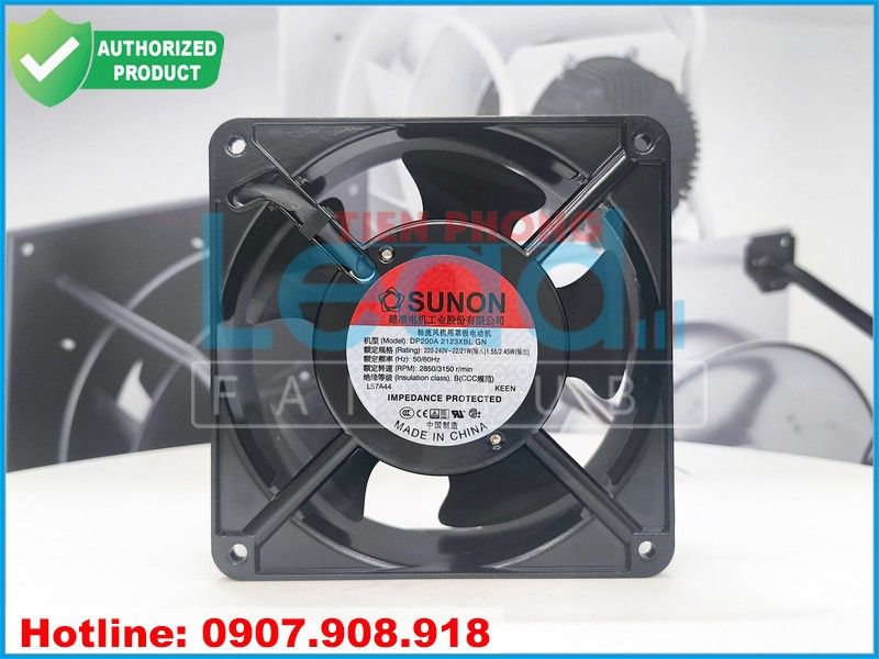 Quạt hút Sunon DP200A 2123XBL.GN, 220-240VAC, 120x120x38mm Quạt hút Sunon DP200A 2123XBL.GN, 220-240VAC, 120x120x38mm