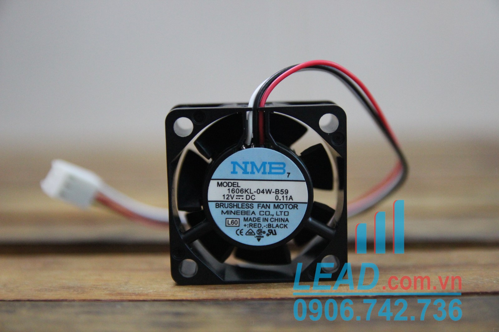 Quạt hút NMB 1606KL-04W-B59, 12VDC, 40x40x15mm
