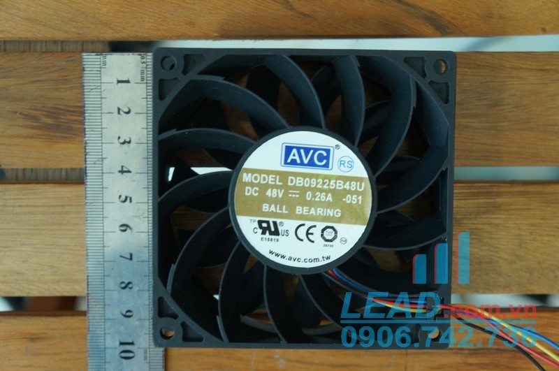 Quạt hút AVC DB09225B48U, 48VDC, 92x92x25mm