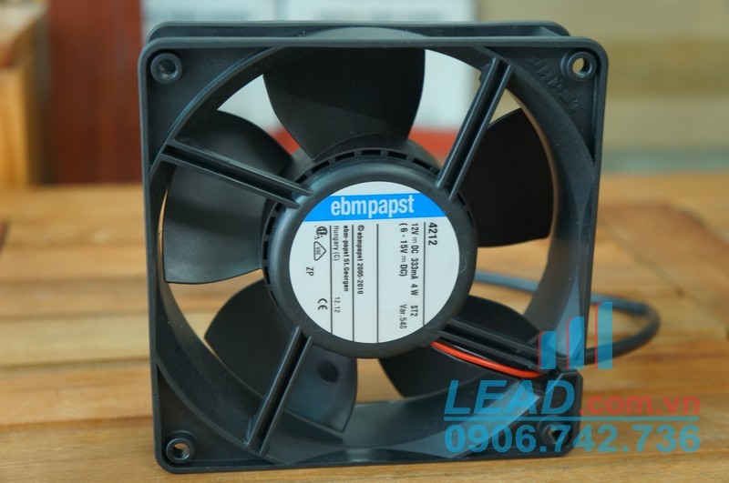 Quạt hút EBMPAPST 4212, 12VDC, 120x120x38mm