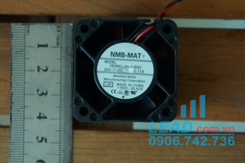 Quạt hút NMB-MAT 1608KL-05W-B50, 24VDC, 40x40x20mm