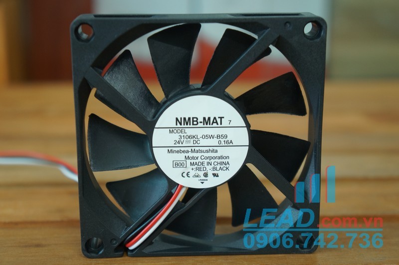 Quạt hút NMB MAT 3106KL-05W-B59, 24VDC, 80x80x15mm