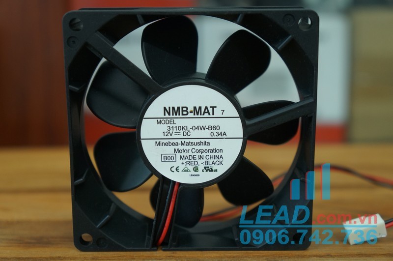 Quạt hút NMB MAT 3110KL-04W-B60, 12VDC, 80x80x25mm