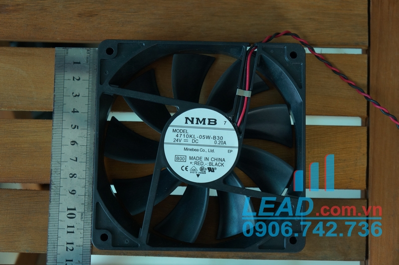 Quạt hút NMB 4710KL-05W-B30, 24VDC, 119x119x25mm