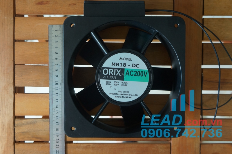 Quạt hút ORIX MR18-DC, 200VAC, 180x180x65mm