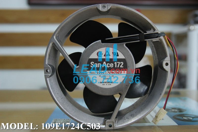 Quạt hút SANYO DENKI 109E1724C503, 24VDC, 172x51mm