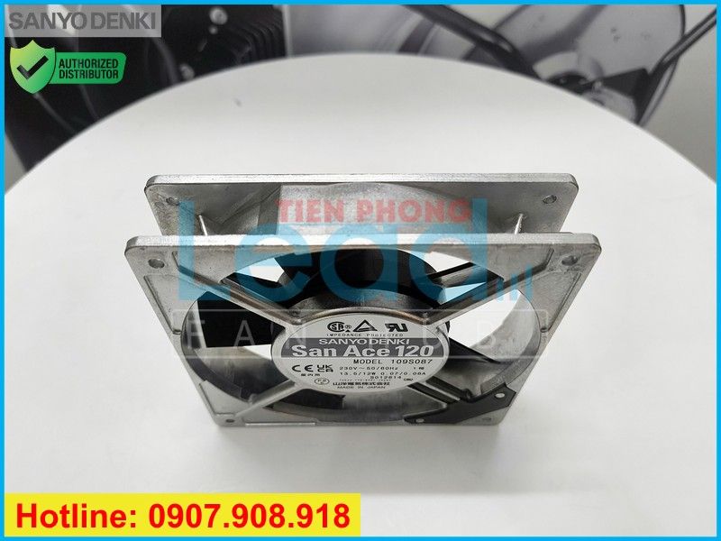 Quạt hút Sanyo Denki 109S087, 230VAC, 120x120x25mm Quạt hút Sanyo Denki 109S087, 230VAC, 120x120x25mm