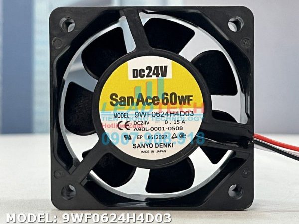 Ventola Di Raffreddamento 24V 120x120x38mm Per Sanyo Denki 9WF1224H1D03 - 3 Pin