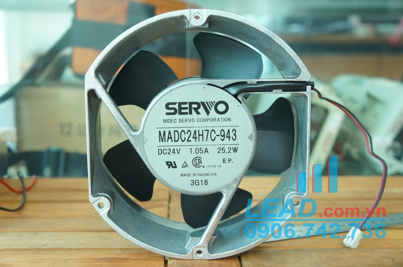Quạt hút NIDEC SERVO MADC24H7C-943, 24VDC, 172x150x50mm
