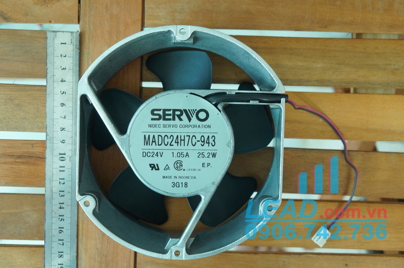 Quạt hút NIDEC SERVO MADC24H7C-943, 24VDC, 172x150x50mm