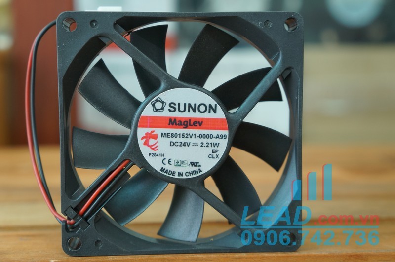 Quạt hút SUNON ME80152V1-0000-A99, 24VDC, 80x80x15mm