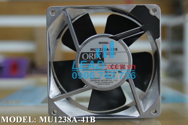 Quạt hút ORIX MU1238A-41B, 200VAC, 120x120x38mm