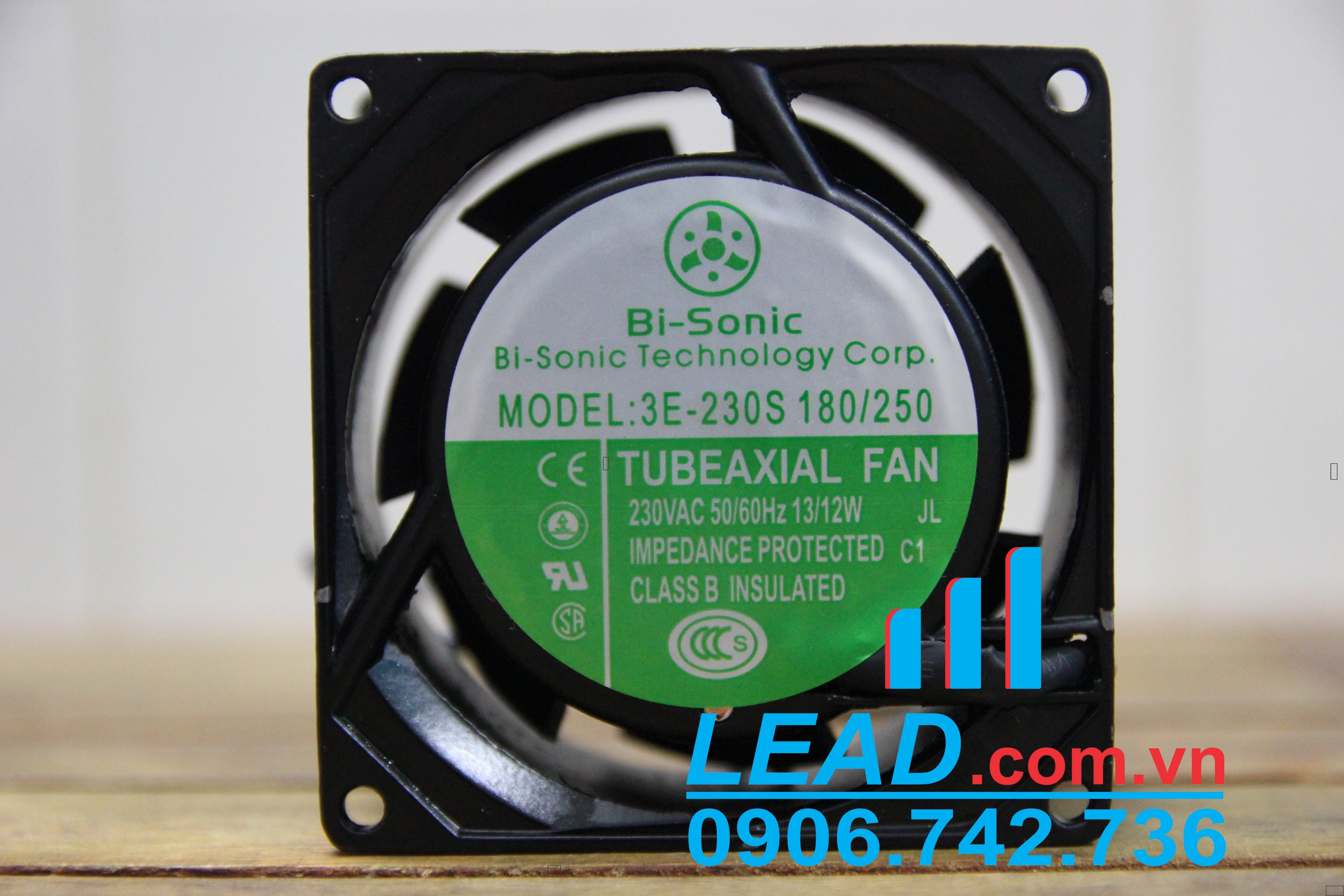 Quạt hút Bi-Sonic 3E-230S, 230VAC, 80x80x38mm