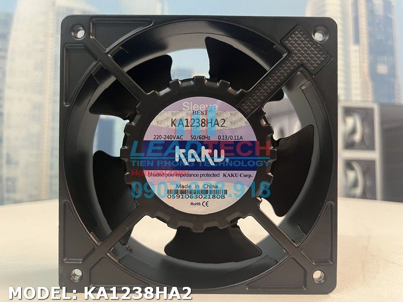 Quạt hút KAKU KA1238HA2, 220-240VAC, 120x120x38mm  