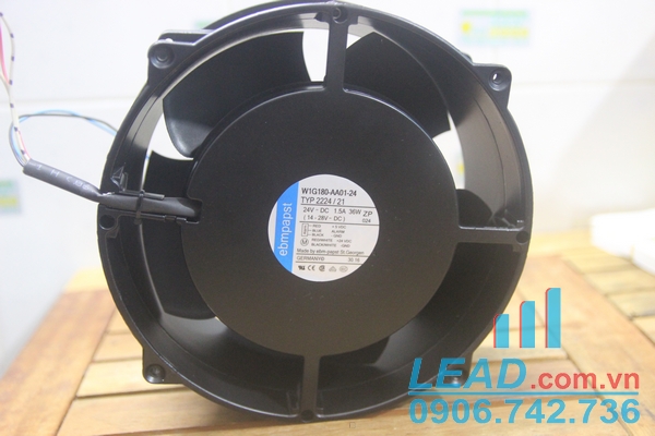 Quạt hút EBMPAPST W1G180-AA01-24, 24VDC, 200x200x70mm