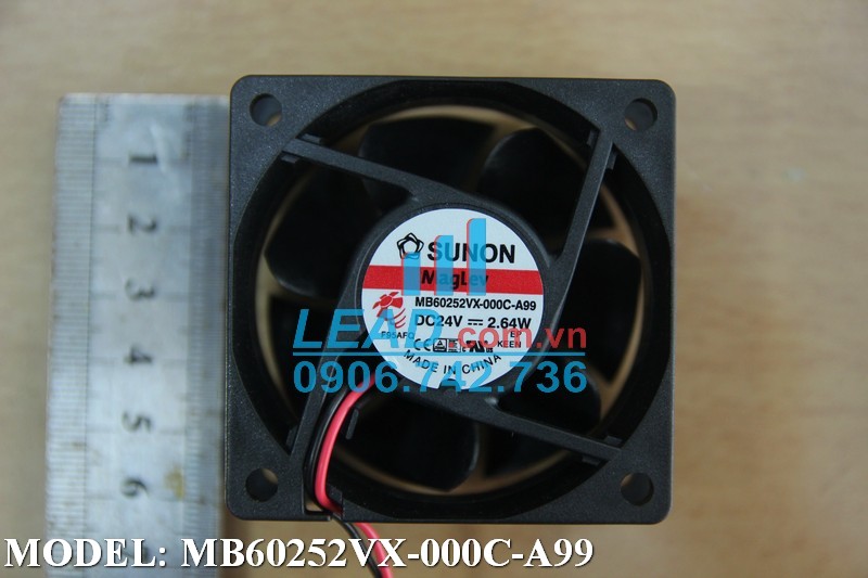 Quạt hút SUNON MB60252VX-000C-A99, 24VDC, 60x60x25mm