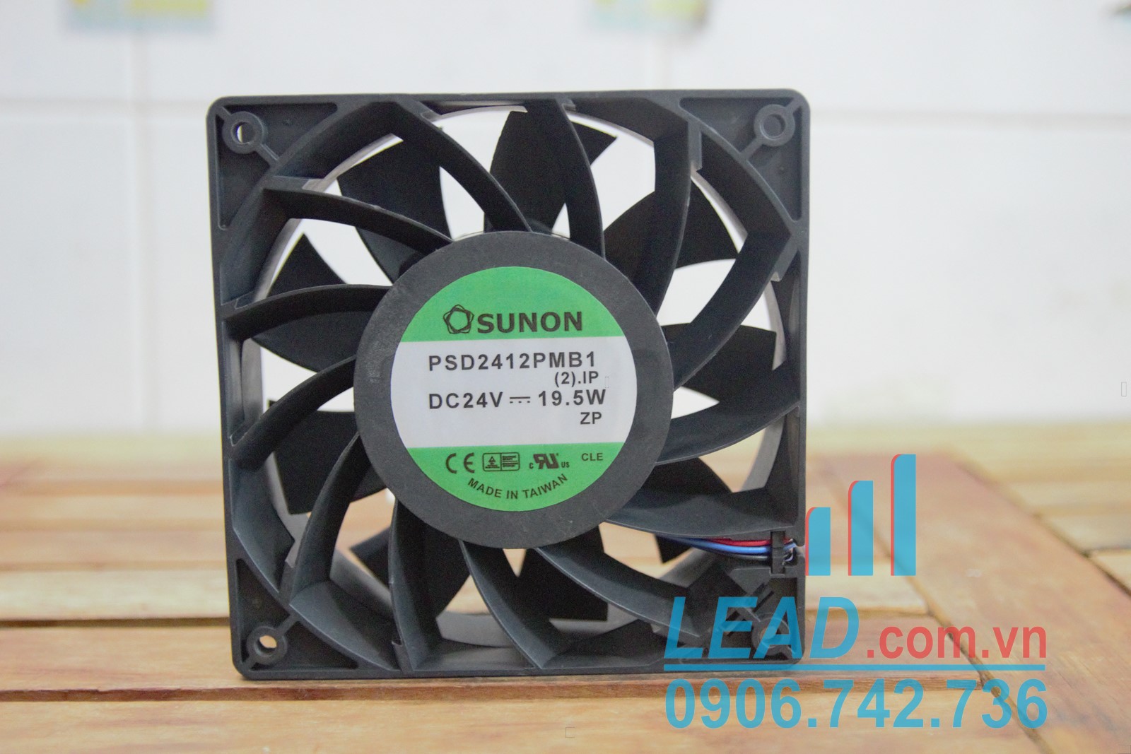 Quạt hút SUNON PSD2412PMB-1 (2).IP, 24VDC, 120x120x38mm