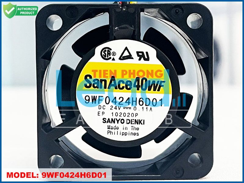 Quạt biến tần SANYO DENKI 9WF0424H6D01, 24VDC, 40x40x20mm Quạt biến tần SANYO DENKI 9WF0424H6D01, 24VDC, 40x40x20mm