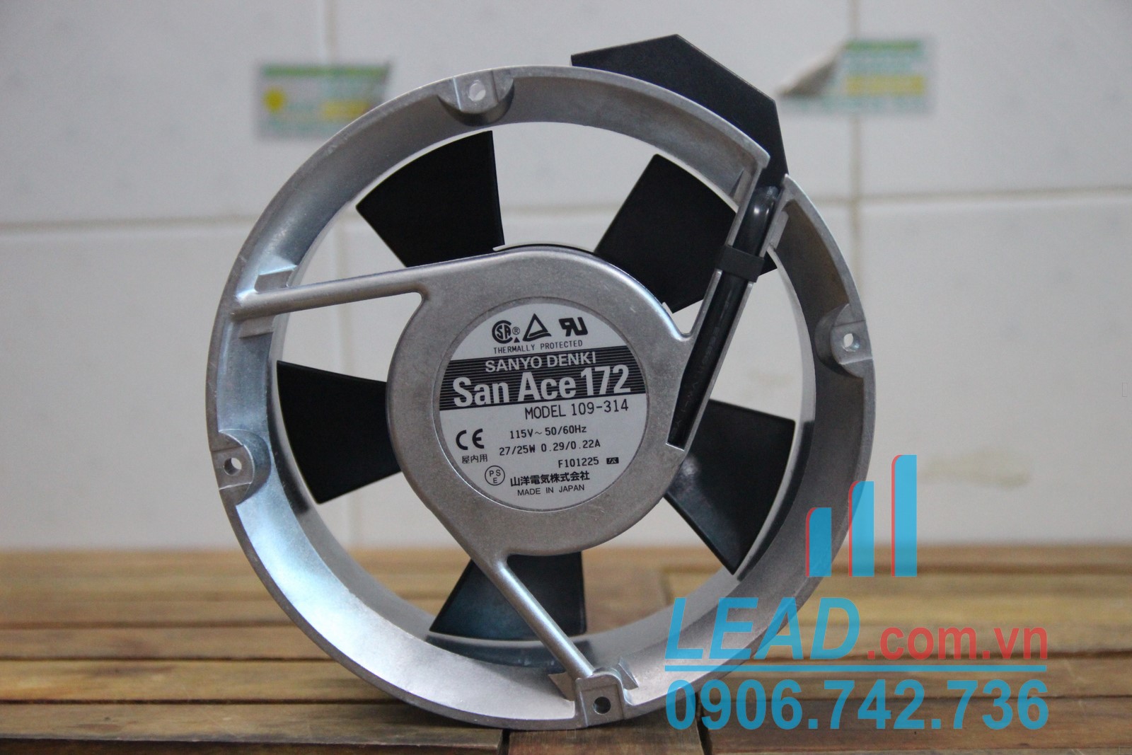 Quạt hút công nghiệp SANYO DENKI 109-314, 115VAC, 172X172X51mm