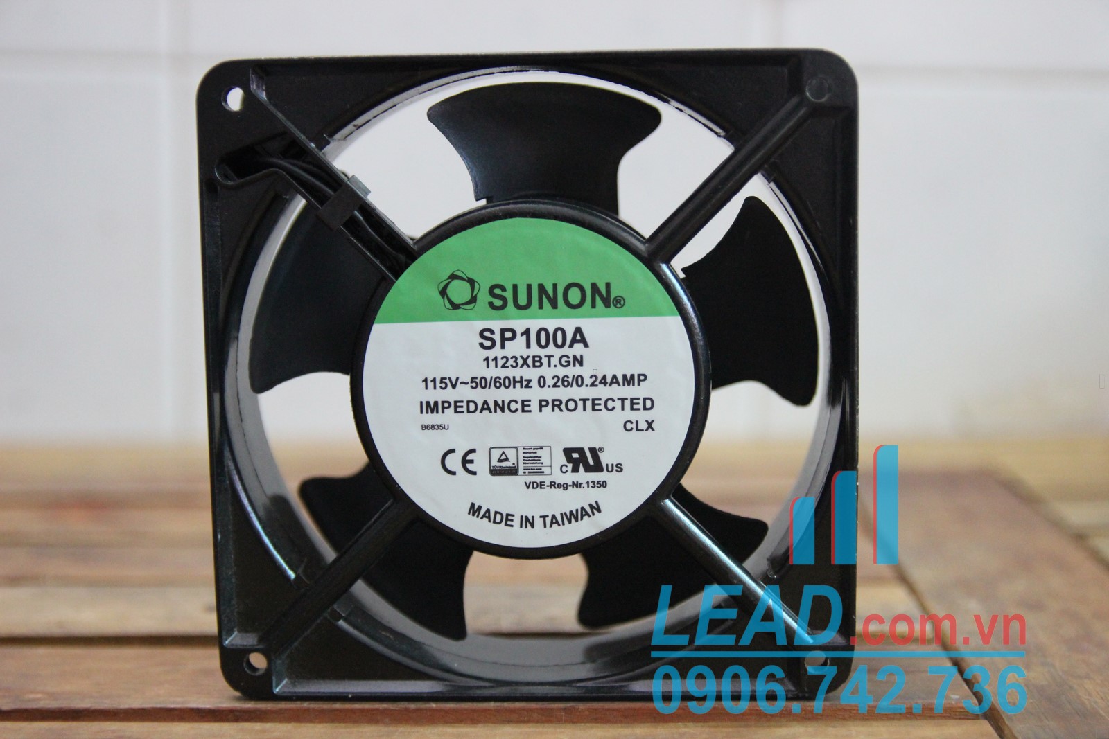 Quạt hút Sunon SP100A-1123XBT.GN, 115VAC, 120x120x38mm