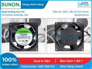 Quạt hút Sunon PMD2409PMB4-A(2).B1339.I55, 24VDC, 92x92x38mm  