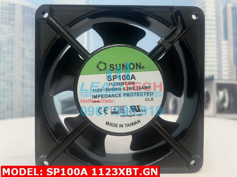 Quạt hút Sunon SP100A-1123XBT.GN, 115VAC, 120x120x38mm  