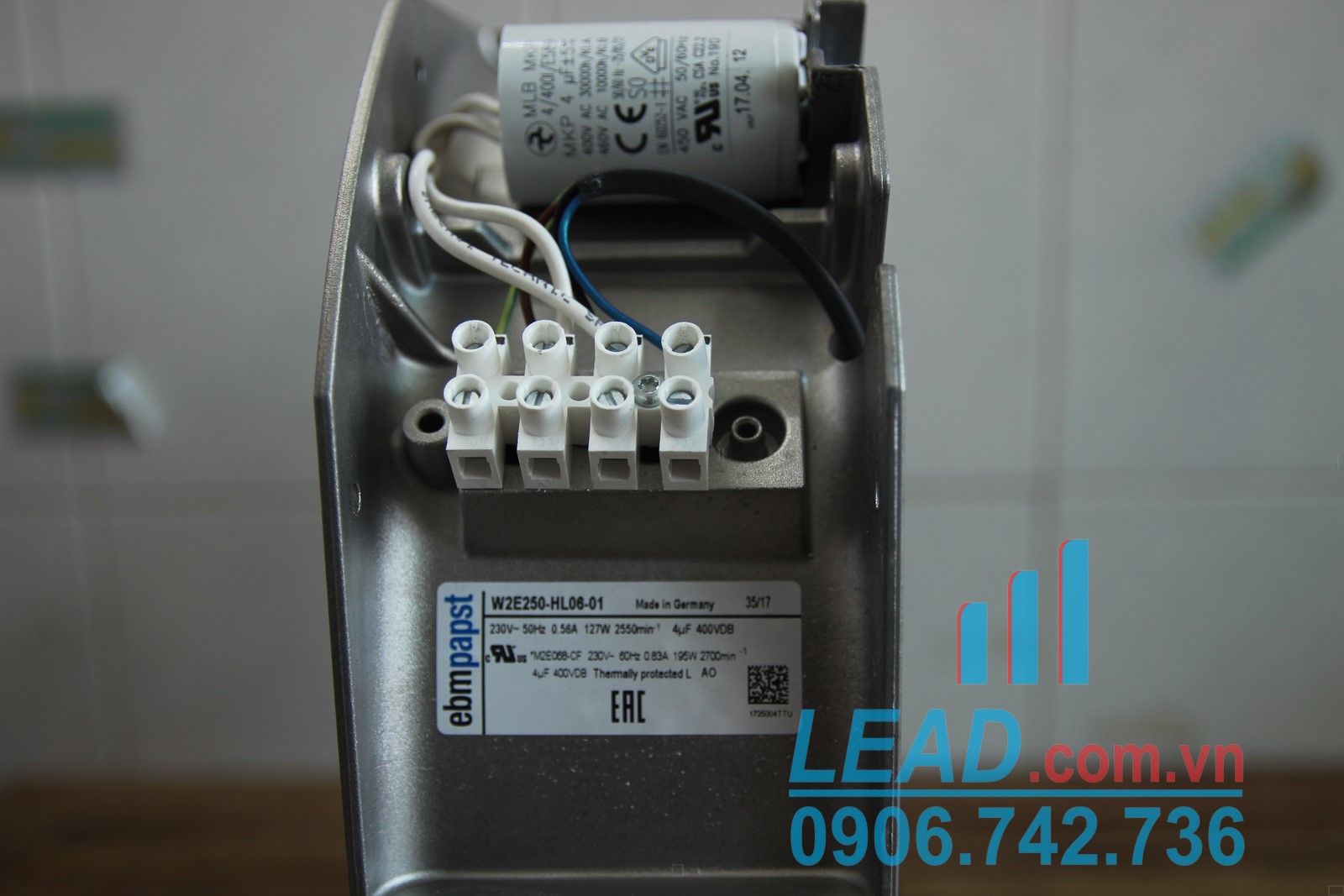 Quạt hút EBMPAST W2E250-HL06-01, 230VAC, 280x280x80mm