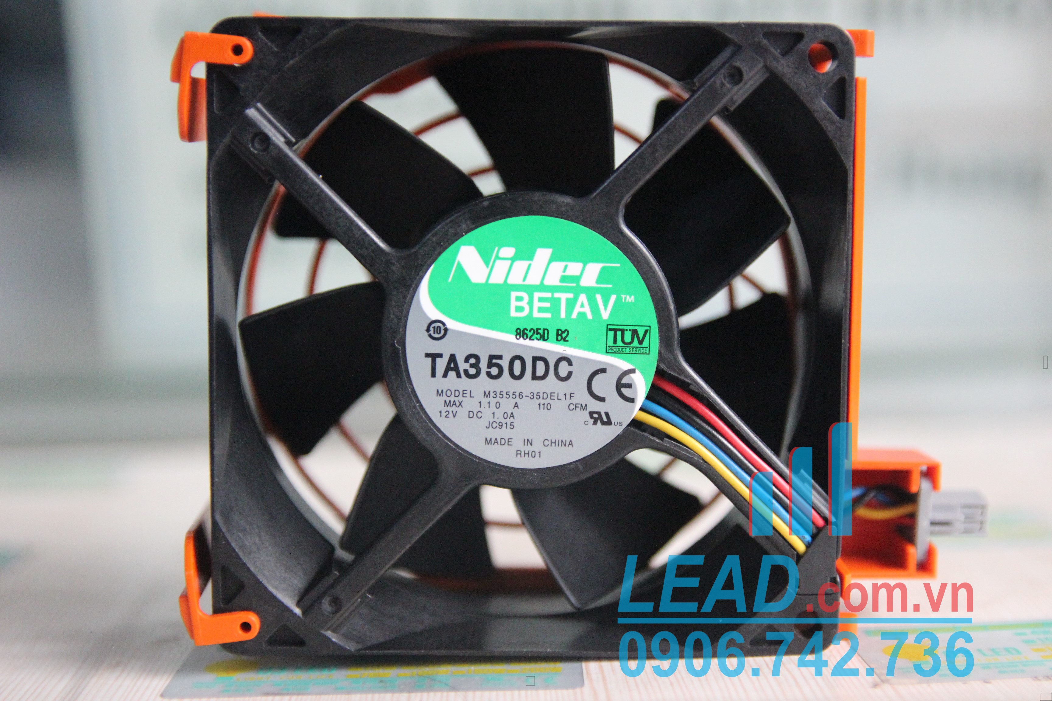 Quạt hút NIDEC TA350DC M35556-35DEL1F, 12VDC, 92x92x38mm