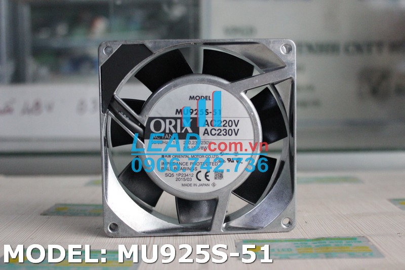 Quạt hút Orix MU925S-51, 220VAC, 92x92x25mm