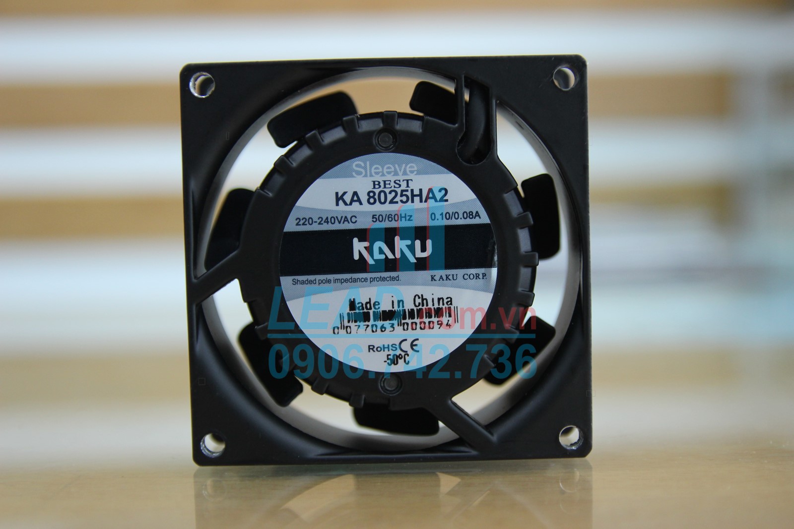 Quạt hút KAKU KA8025HA2, 220~240VAC, 80x80x25mm
