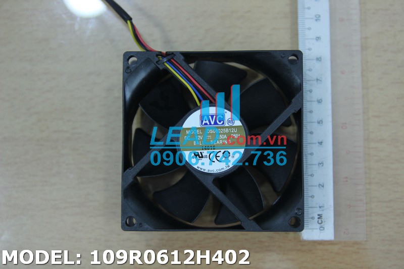 Quạt hút AVC DS08025B12U, 12VDC, 80x80x25mm