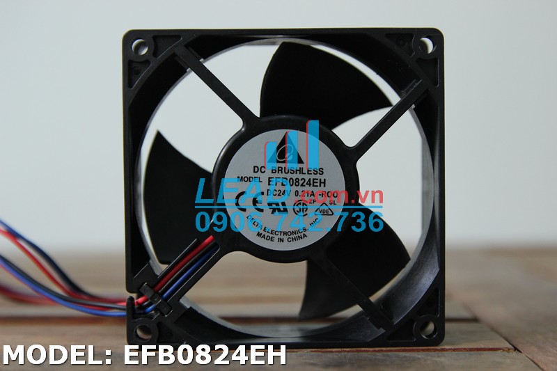Quạt hút DELTA EFB0824EH, 24VDC, 80x80x25mm