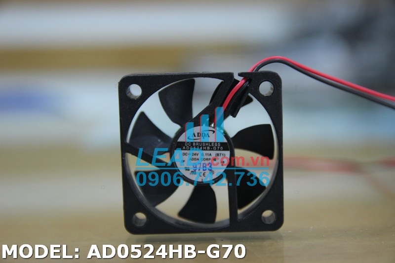 Quạt hút ADDA AD0524HB-G70, 24VDC, 50x50x10mm