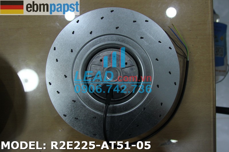 Quạt hút EBMPAPST R2E225-AT51-05, 230VAC, 225mm