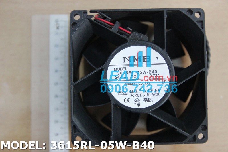 Quạt hút NMB 3615RL-05W-B40, 24VDC, 92x92x38mm