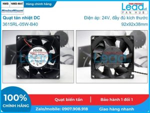 Quạt hút NIDEC V92E12BUA7-07, 12VDC, 92x92x38mm  