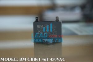 Tụ điện CBB61 4uF, 500VAC Giắc cắm  