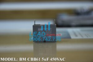 Tụ điện BM CBB61 5uF, 500VAC Giắc cắm  