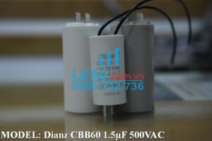 Tụ điện Best CBB60 1.5uF, 450VAC Dây cắm có ốc bắt  