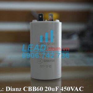 Tụ điện Dianz CBB60 20uF, 450VAC Giắc cắm có ốc bắt PHỤ KIỆN PHỤ KIỆN 2