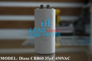 Tụ điện Dianz CBB60 35uF, 450VAC Dây cắm  