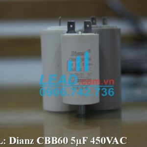 Tụ điện Dianz CBB60 5uF, 450VAC Giắc cắm PHỤ KIỆN PHỤ KIỆN 2