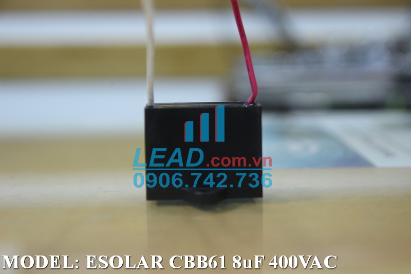 Tụ điện ESOLAR CBB61 8uF-U, 400VAC Dây cắm