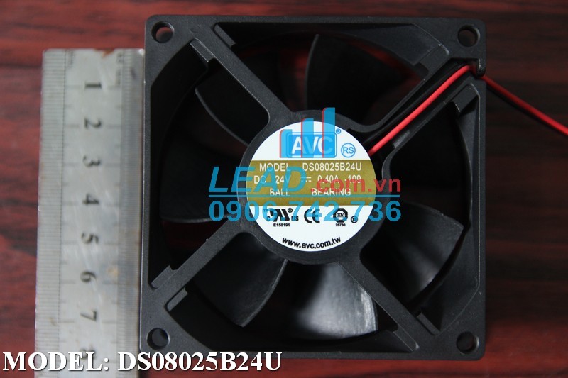Quạt hút AVC DS08025B24U, 24VDC, 80x80x25mm
