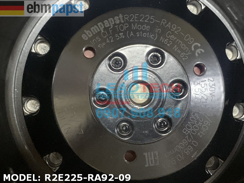 Quạt hút EBMPAPST R2E225-RA92-09, 230VAC, 225x99mm