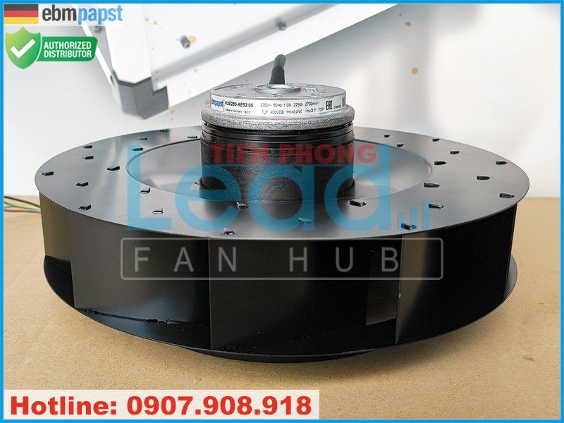 Quạt hút EBMPAPST R2E280-AE52-05, 230VAC, 280mm Quạt hút EBMPAPST R2E280-AE52-05, 230VAC, 280mm