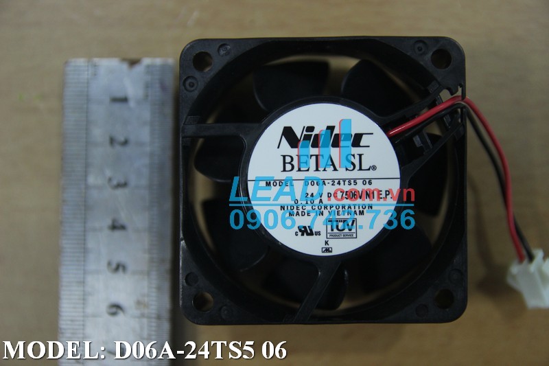 Quạt hút NIDEC D06A-24TS5 06, 24VDC, 60x60x25mm